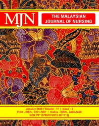 Image of The Malaysian Journal of Nursing, January 2020 Vol. 11 Issue 3